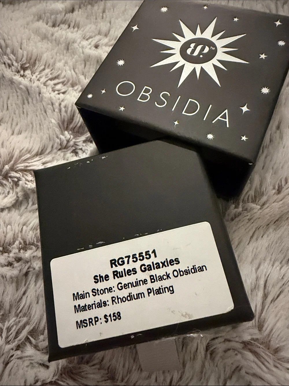 BP obsidia ring - she rules galaxies size 7